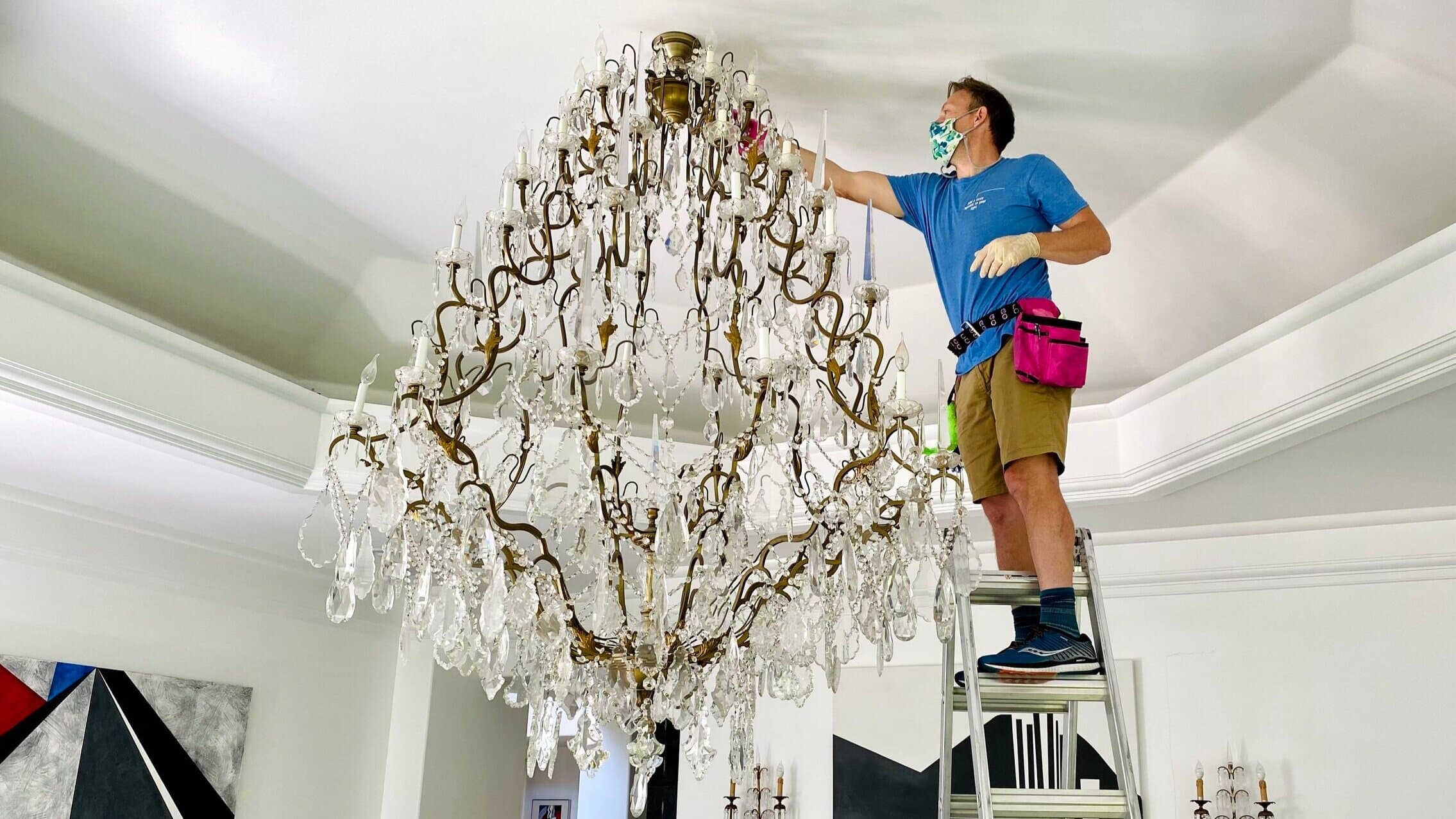 Chandelier cleaning
